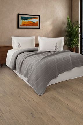 پیکه و ست پیکه دونفره طوسی پنبه ای Sevim - کد 858141846