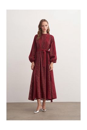 لباس زرشکی زنانه بافت FUSHYA - کد 931775342
