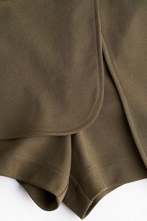 شلوارک و برمودا خاکی زنانه فاق بلند H&M - کد 931819971