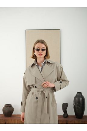 ترنچکت سبز زنانه پلی استر HEQA - کد 920091291