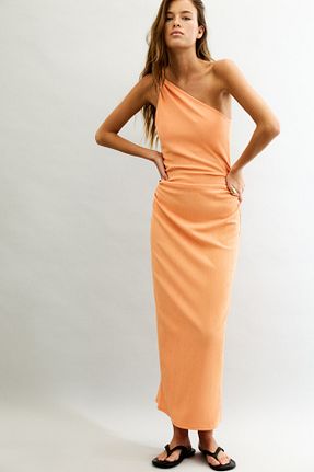 لباس نارنجی زنانه بافتنی Pull & Bear - کد 931847811
