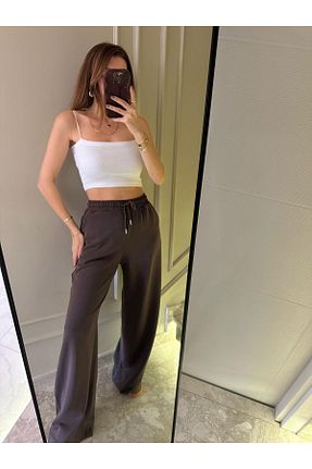 شلوار قهوه ای زنانه بافتنی Chamakh - کد 931851277