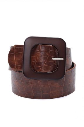 کمربند قهوه ای زنانه چرم مصنوعی Paçuli Moda - کد 61491295