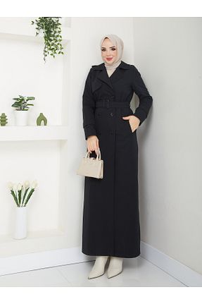ترنچکت حجاب مشکی زنانه پنبه پلی استر Moda İncir - کد 931874446