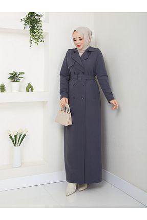 ترنچکت حجاب طوسی زنانه پنبه پلی استر Moda İncir - کد 931874452