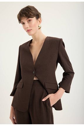 کت قهوه ای زنانه رگولار Masha Kate - کد 931873270