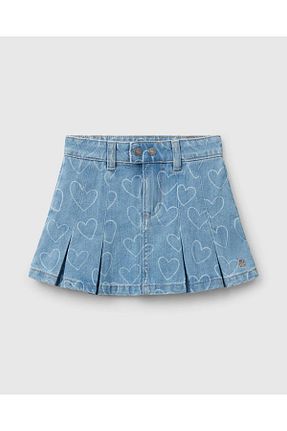 دامن آبی بچه گانه چاپی United Colors of Benetton - کد 905563452