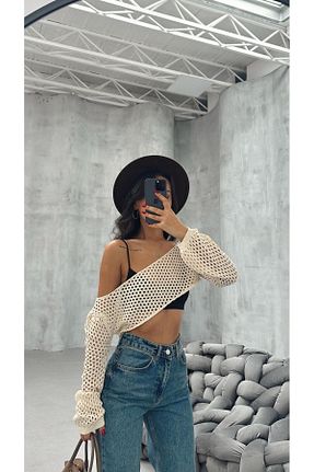 پلیور بژ زنانه Ajurlu mydukkan.co - کد 931885167
