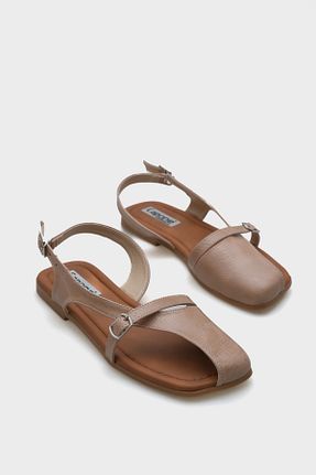 صندل بژ زنانه پاشنه تخت Capone Outfitters - کد 902786197