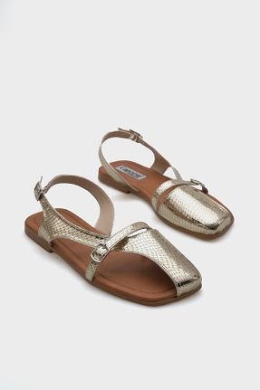 صندل متالیک زنانه پاشنه تخت Capone Outfitters - کد 902786383