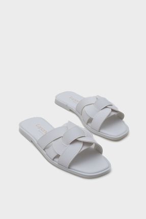 دمپائی سفید زنانه چرم مصنوعی Capone Outfitters - کد 48354445
