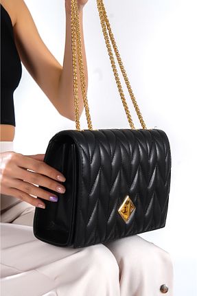 کیف دوشی مشکی زنانه چرم مصنوعی Capone Outfitters - کد 207914081