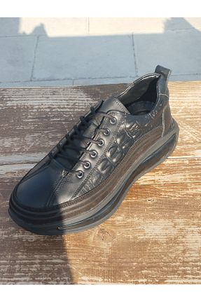 کفش کژوال مشکی مردانه چرم خالص LİCCAS - کد 931902144