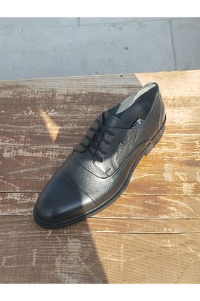 کفش کلاسیک مشکی مردانه چرم خالص LİCCAS - کد 931905168