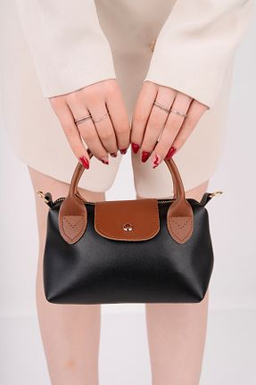 کیف دوشی مشکی زنانه چرم مصنوعی pasyone - کد 931954087