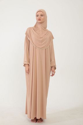 لباس حجاب بژ زنانه اورسایز Sonbaharmoda - کد 835126633