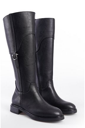چکمه مشکی زنانه چرم مصنوعی Capone Outfitters - کد 855540571