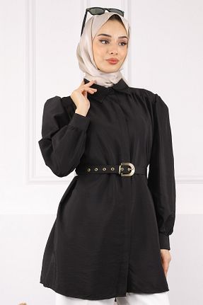 تونیک حجاب مشکی زنانه مخلوط پلی استر İmajButik - کد 931957820