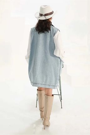 ترنچکت حجاب آبی زنانه پنبه ای Butik - کد 933239130