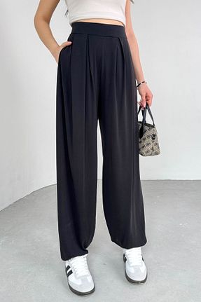 شلوار مشکی زنانه پنبه ای Cappmoda - کد 931908293