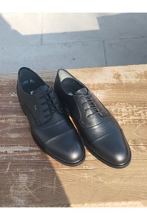 کفش کلاسیک مشکی مردانه چرم خالص LİCCAS - کد 931905168