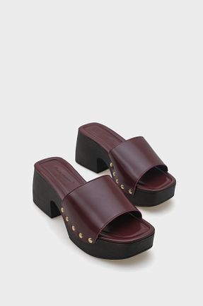 دمپائی زرشکی زنانه چرم مصنوعی Capone Outfitters - کد 904047155