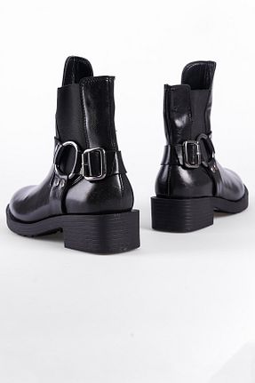 بوت / نیم بوت مشکی زنانه چرم مصنوعی Capone Outfitters - کد 858625486