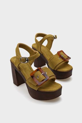 صندل سبز زنانه پاشنه پلتفرم Capone Outfitters - کد 927800176