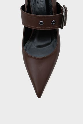 کفش پاشنه بلند کلاسیک قهوه ای زنانه چرم مصنوعی Capone Outfitters - کد 859777359