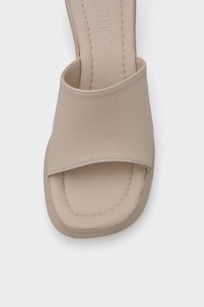 دمپائی بژ زنانه پاشنه ضخیم Capone Outfitters - کد 905042326