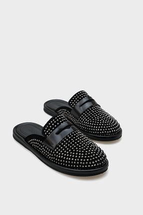 دمپائی مشکی زنانه چرم مصنوعی Capone Outfitters - کد 856336122
