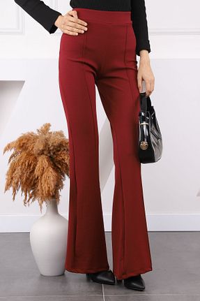 شلوار حجاب زرشکی زنانه مخلوط پلی استر İmajButik - کد 931960337