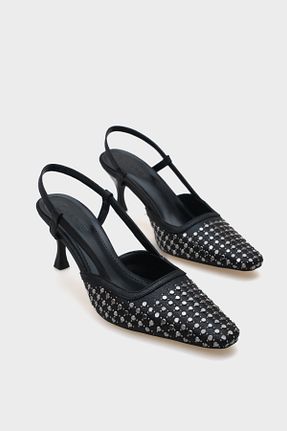 کفش پاشنه بلند کلاسیک مشکی زنانه چرم مصنوعی Capone Outfitters - کد 794233404