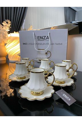 فنجان قهوه سفید 6 نفره Enza - کد 901442686