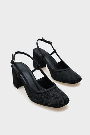 کفش پاشنه بلند کلاسیک مشکی زنانه پاشنه ضخیم Capone Outfitters - کد 904070560
