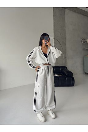 ست گرمکن سفید زنانه پاچه کش دار mydukkan.co - کد 931988170