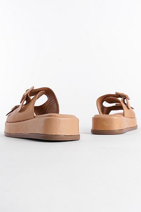 دمپائی بژ زنانه چرم خالص Capone Outfitters - کد 834030951