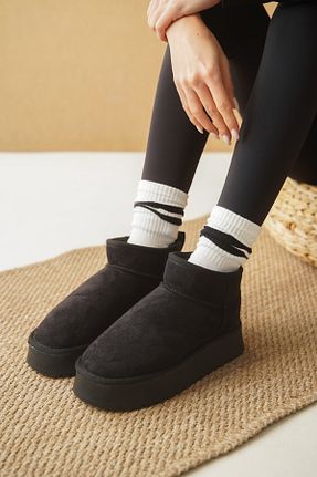 بوت / نیم بوت مشکی زنانه چرم مصنوعی Capone Outfitters - کد 758365814