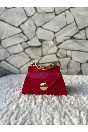 کیف دوشی قرمز زنانه چرم مصنوعی shop - کد 931987519