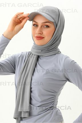 کلاه شنای حجاب طوسی زنانه Ritagarcia - کد 931992951