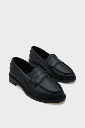 کفش لوفر مشکی زنانه چرم مصنوعی Capone Outfitters - کد 879944023