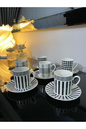 فنجان قهوه سفید 6 نفره Enza - کد 886117903