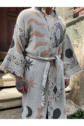 کیمونو و کافتان بژ زنانه %100 پنبه Bohoyasam - کد 931991966