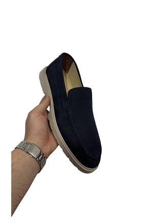 کفش لوفر سرمه ای مردانه چرم خالص Greyybull Shoes - کد 932661976