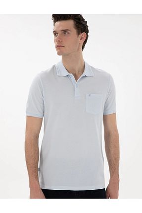 پولوشرت فیروزه ای مردانه %100 پنبه Pierre Cardin - کد 931997138