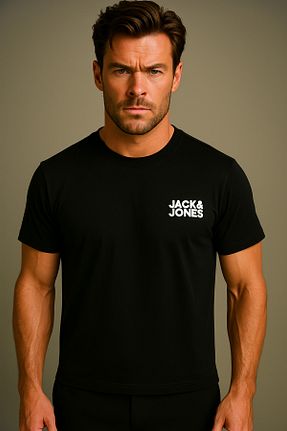 تیشرت اسپرت مشکی مردانه رگولار Jack & Jones - کد 4436517