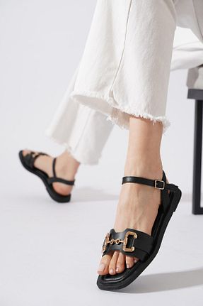 صندل مشکی زنانه پاشنه ضخیم Moda Pie - کد 932002191