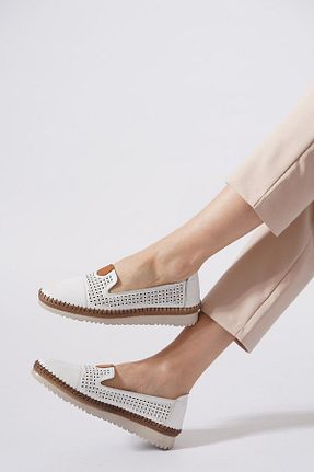 بابت سفید زنانه چرم خالص Moda Pie - کد 815981124