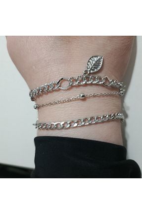 دستبند جواهر متالیک زنانه Nurtakı - کد 932003121