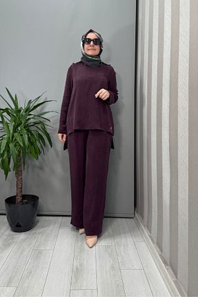 شلوار حجاب زرشکی بافتنی MISS DALIDA - کد 932000030